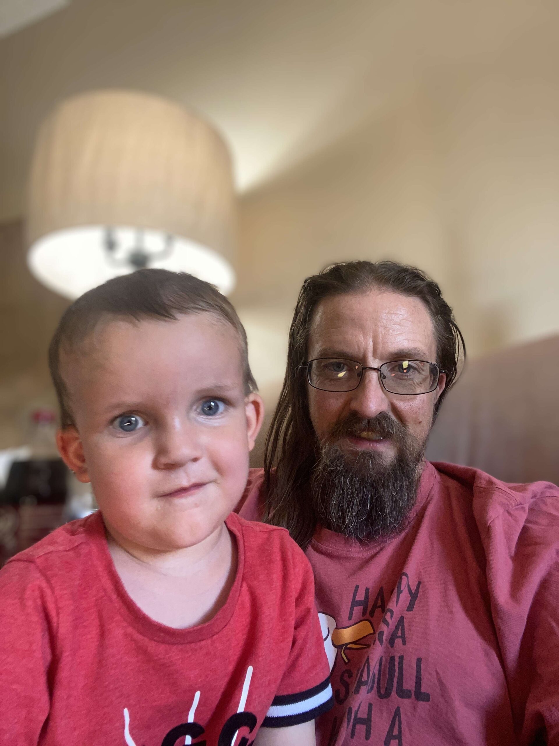Kevin with his son — always remembered